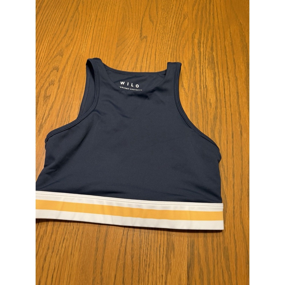 Wilo The Label Color Contrast Color Block Racer Back Sports Bra Size Small